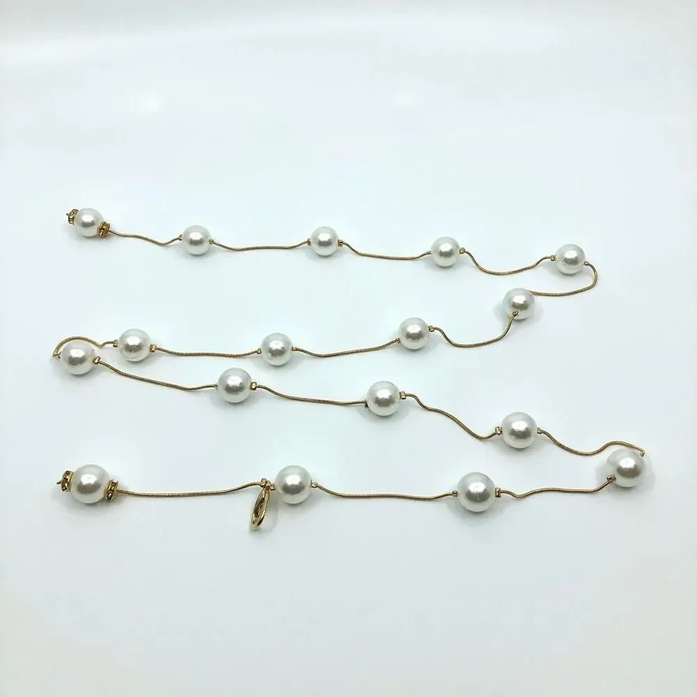 Women's Faux Pearl Gold Chain Belt, 41 Inches, X7G9A1006